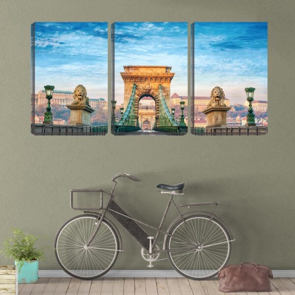 Quadro Decorativo 80x140 portal sobre ponte de pedra - 2