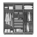 Ver imagem 2 de Guarda-Roupa Paranoá com 6 Portas e 3 Gavetas Móveis Rimo Branco/Freijó