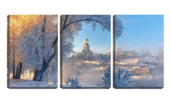 Quadro Decorativo 80x140 arvore coberta de neve - 1