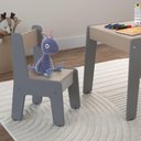Ver imagem 3 de Jogo de Mesa e 2 Cadeiras Infantil Honduras Cinza