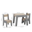Ver imagem 5 de Jogo de Mesa e 2 Cadeiras Infantil Honduras Cinza