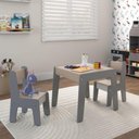 Ver imagem 1 de Jogo de Mesa e 2 Cadeiras Infantil Honduras Cinza