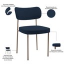 Ver imagem 7 de Cadeira Decorativa Sala de Jantar Melina Base Arena L02 Suede Azul Marinho - Lyam Decor