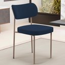 Ver imagem 6 de Cadeira Decorativa Sala de Jantar Melina Base Arena L02 Suede Azul Marinho - Lyam Decor
