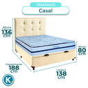 Ver imagem 3 de Cama Box Bau + Colchão Casal Molas Ensacadas Blue Paropas + Cabeceira Estofada
