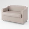 Namoradeira Bia Sofá Confortável – Balaqui Decor Cor:Bege - 2