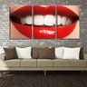 Quadro Decorativo 68x126 sorriso vermelho dentista - 1