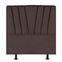 Ver imagem 2 de Cabeceira Solteiro Cama Box Estofada 100 Cm Lile Linho Marrom