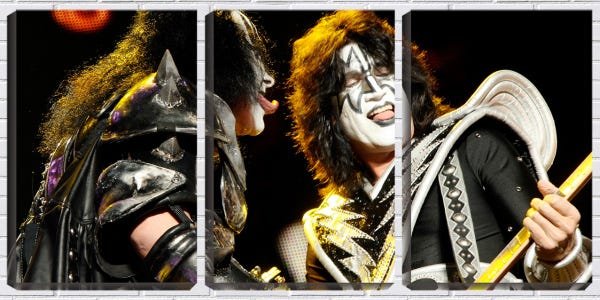 Quadro Decorativo 68x126 integrantes banda kiss - 1