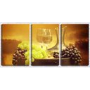 Ver imagem 1 de Quadro Decorativo 68x126 duas taças e uvas no barril
