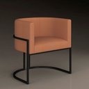 Ver imagem 3 de Poltrona Estofada Oregon Preto Fosco/suede Terracota - M. Arapongas Preto Fosco/suede Terracota