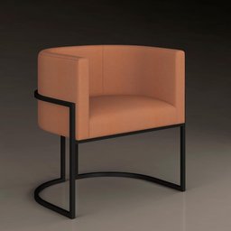 Poltrona Estofada Oregon Preto Fosco/suede Terracota - M. Arapongas Preto Fosco/suede Terracota - 3
