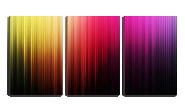 Quadro Decorativo 68x126 linhas coloridas abstrato - 1
