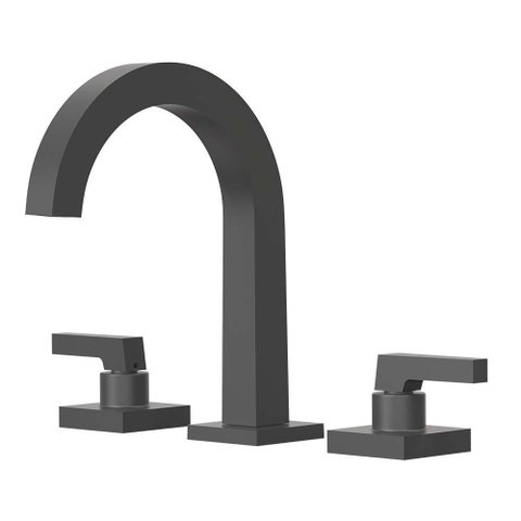 Misturador Lavatório Mesa 1877 Bk222 Bica Alta Preto Fosco Fani