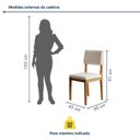 Ver imagem 3 de Kit 6 Cadeiras para Sala de Jantar Pés Madeira Maciça Carol Bege/Cinamomo/Veludo Palha