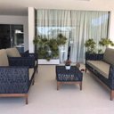 Ver imagem 2 de Jogo de Sofá Petúnia com 2 Poltronas Fibra Sintética e Alumínio