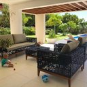 Ver imagem 1 de Jogo de Sofá Petúnia com 2 Poltronas Fibra Sintética e Alumínio