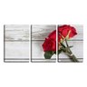 Quadro Decorativo 68x126 rosas vermelhas fundo madeira - 1
