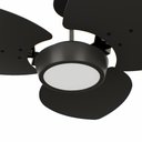 Ver imagem 2 de Ventilador de Teto Natuvent Dahlia Led 3 Pás Madeira Preto 3000k Branco Quente, Luz Amarela 220v