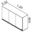 Ver imagem 3 de Armário Aéreo de Cozinha 3 Portas Belíssima Plus Itatiaia