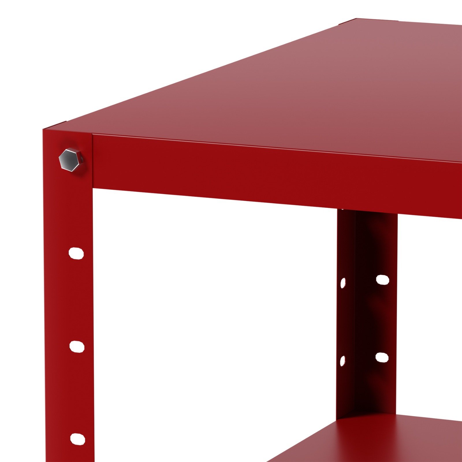 Armário de Aço Compacto com 3 Prateleiras - Capacidade 45kg - 65cm X 45cm X 30cm Vermelho - 3