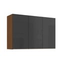 Ver imagem 1 de Armário Cozinha Vibra T648 C/ 3 Portas 120cm Canela/grafite Lacca - Kappesberg