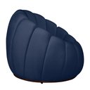 Ver imagem 3 de Poltrona Concha C/ Almofada no Veludo Azul Marinho - Belliv Decor