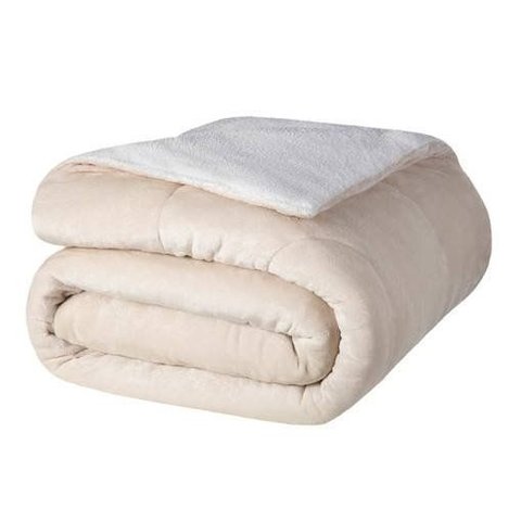 Coberdrom Dupla Face Liso Queen -canvas Cru