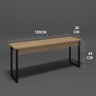 Mesa de Jantar 160cm Com 2 Bancos Estilo Industrial Madeira Metal Preto - 4
