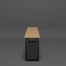 Mesa de Jantar 160cm Com 2 Bancos Estilo Industrial Madeira Metal Preto - 9