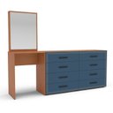 Ver imagem 3 de Cômoda e Penteadeira de Luxo com Espelho 210cm 8 Gavetas Valência Politorno Móveis