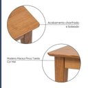 Ver imagem 6 de Conjunto Mesa de Jantar Retângular Madeira Maciça com 4 Cadeiras Estofadas Olmo Bege/Mel