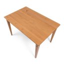 Ver imagem 7 de Conjunto Mesa de Jantar Retângular Madeira Maciça com 4 Cadeiras Estofadas Olmo Bege/Mel