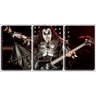 Quadro Decorativo 55x110 guitarrista banda kiss - 1