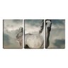 Quadro Decorativo 55x110 cavalo branco curioso - 1