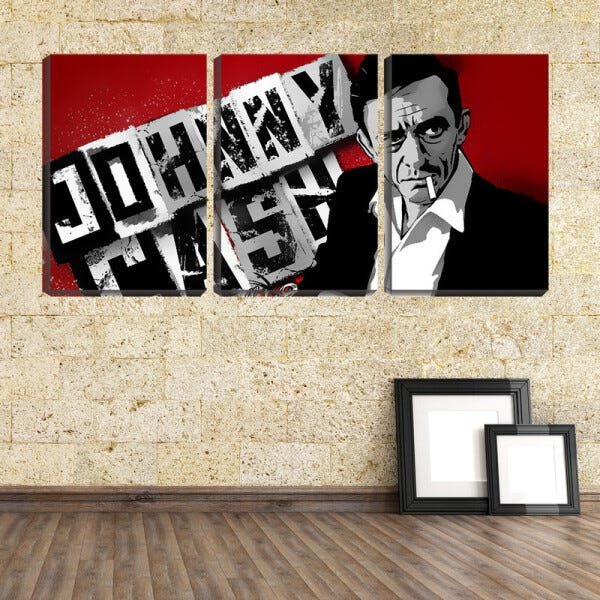 Quadro Decorativo 55x110 johnny cash desenho - 2