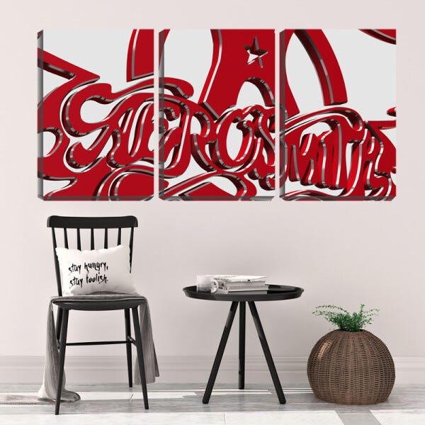 Quadro Decorativo 55x110 pôster Aerosmith quadro - 2