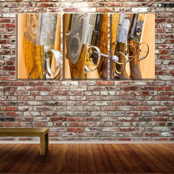 Quadro Decorativo 55x110 rifles ornamentados em fileira - 2