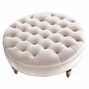 Puff Amara 70 cm Suede SLK Decor Amarelo