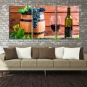 Ver imagem 2 de Quadro Decorativo 55x110 uva e vinho tinto no barril