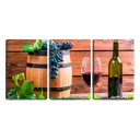 Ver imagem 1 de Quadro Decorativo 55x110 uva e vinho tinto no barril