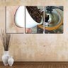 Quadro Decorativo 55x110 grãos de café na caneca - 2