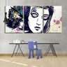 Quadro Decorativo 55x110 rosto de mulher olhos fechados arte - 2