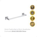 Ver imagem 2 de Porta Toalha Barra 30cm Quadratta Cromado 2040.c83.030 Deca