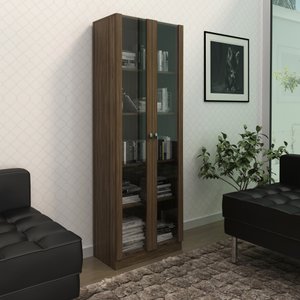 Armário para Escritório com 2 Portas de Vidro e 5 Prateleiras ME4115