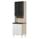Ver imagem 1 de Paneleiro Kali Premium 4 Portas 3 Prateleiras MDF 70cm Branco Nicioli