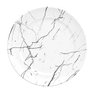 Prato de Sobremesa de Porcelana Raso Redondo 20,5cm Germer Mármore Branco - 1