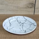 Ver imagem 6 de Prato de Sobremesa de Porcelana Raso Redondo 20,5cm Germer Mármore Branco