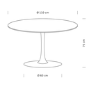 Ver mais imagens de Mesa de Jantar Redonda Saarinen Basic 110cm Preta Design Moderno
