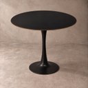 Ver imagem 1 de Mesa de Jantar Redonda Saarinen Basic 110cm Preta Design Moderno